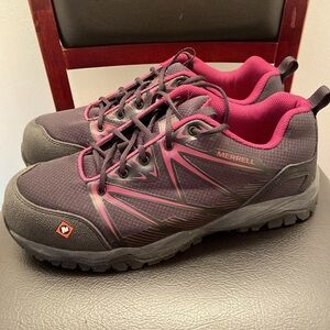 Women’s Merrell Full Bench Composite Toe Safety Work Sneakers Size 11